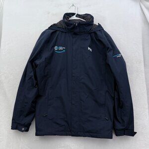Helly Hansen Jacket Mens L Blue Full Zip Quilted Line Helly Tech Protection